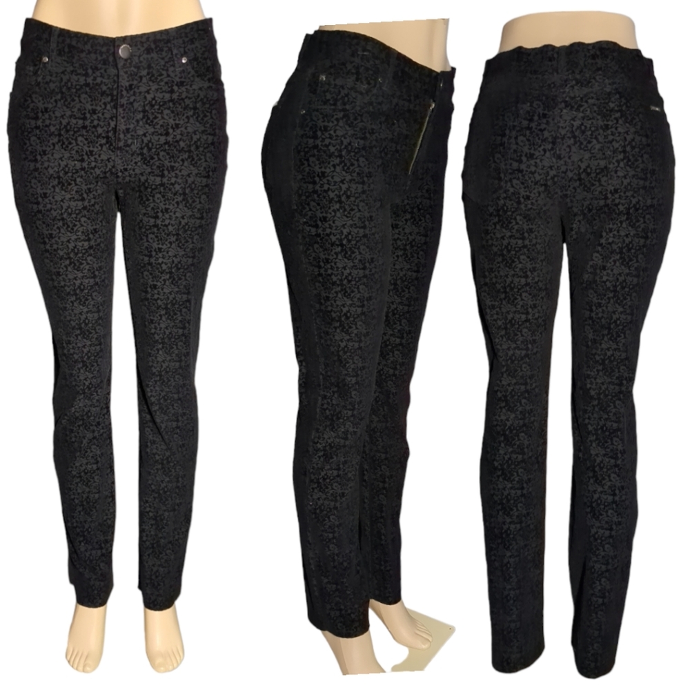 SIMON CHANG Black Skinny Luxury Pants Size 6